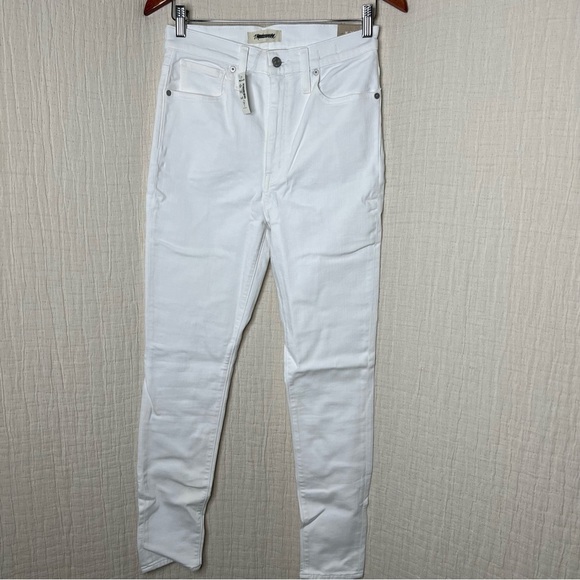 Madewell 11" High-Rise Skinny Jeans in Pure White size 28 - Picture 2 of 10